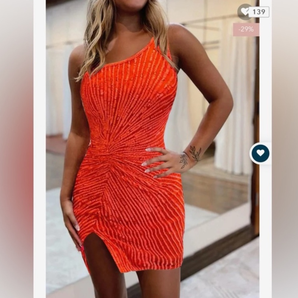 ORANGE HOMRAIN HOMECOMING DRESS